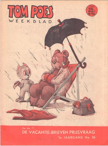 Tom Poes Weekblad - 1e Jaargang 36 - Tom Poes weekblad 1 jrg, Softcover (Marten Toonder Studios)