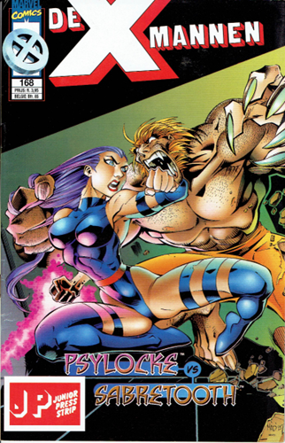 X-Mannen (Juniorpress/Z-Press) 168 - Psylocke vs Sabretooth, Softcover (Juniorpress)