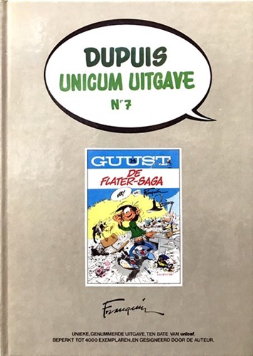 Dupuis Unicum 7 - Guust - De flatersaga, Hc+Gesigneerd, Eerste druk (1982) (Dupuis)