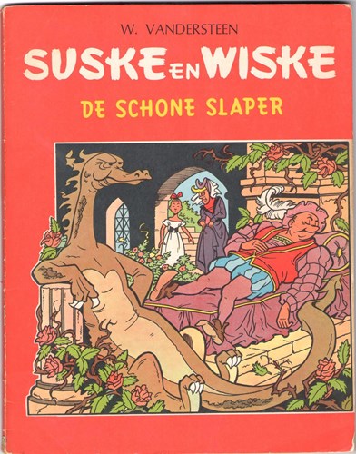 Suske en Wiske - Tweekleurenreeks gelijkvormig 57 - De schone slaper, Softcover, Eerste druk (1965) (Standaard Boekhandel)