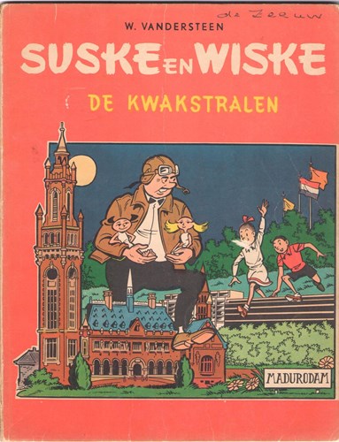 Suske en Wiske - Tweekleurenreeks Vlaams 47 - De Kwakstralen, Softcover, Eerste druk (1963) (Standaard Boekhandel)
