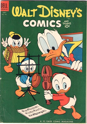 Walt Disney's - Comics 163 - Walt Disney's comics and stories 163, Softcover, Eerste druk (1954) (Dell Comic)