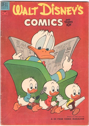Walt Disney's - Comics 165 - Walt Disney's comics and stories 165, Softcover, Eerste druk (1954) (Dell Comic)
