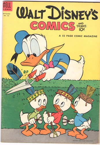 Walt Disney's - Comics 168 - Walt Disney's comics and stories 168, Softcover, Eerste druk (1954) (Dell Comic)