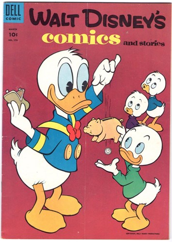 Walt Disney's - Comics 174 - Walt Disney's comics and stories 174, Softcover, Eerste druk (1955) (Dell Comic)