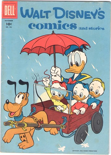 Walt Disney's - Comics 182 - Walt Disney's comics and stories 182, Softcover, Eerste druk (1955) (Dell Comic)