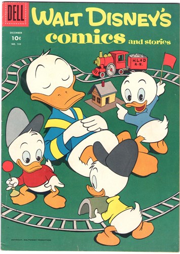 Walt Disney's - Comics 183 - Walt Disney's comics and stories 183, Softcover, Eerste druk (1955) (Dell Comic)