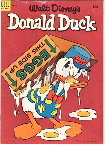 Donald Duck - Weekblad (Amerikaans) 34 - Donald Duck mar '54, Softcover, Eerste druk (1954) (Dell Comic)