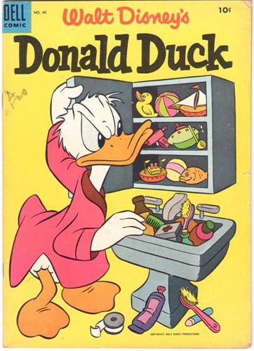 Donald Duck - Weekblad (Amerikaans) 40 - Donald Duck mar. '55, Softcover, Eerste druk (1955) (Dell Comic)