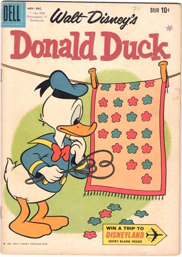 Donald Duck - Weekblad (Amerikaans) 74 - Donald Duck nov. '60, Softcover, Eerste druk (1960) (Dell Comic)