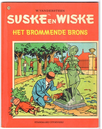 Suske en Wiske 128 - Het brommende brons, Softcover, Eerste druk (1972), Vierkleurenreeks - Softcover