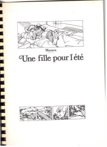 Milo Manara  - Une fille pour l'été, Softcover, Illegale uitgave