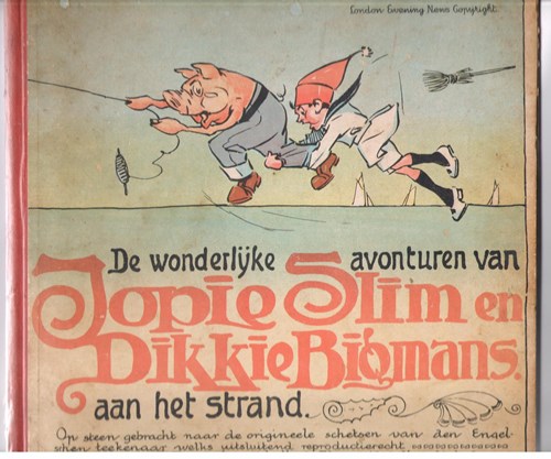 Jopie Slim en Dikkie Bigmans  - Jopie |Slim en Dikkie Bigmans aan het strand, Hardcover (Plaatdruk en Uitgeversmij "de Blauwvoet")