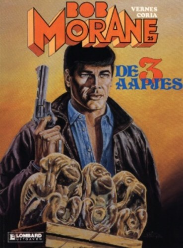 Bob Morane - Lombard 25 - De 3 aapjes, Softcover, Eerste druk (1991) (Lombard)