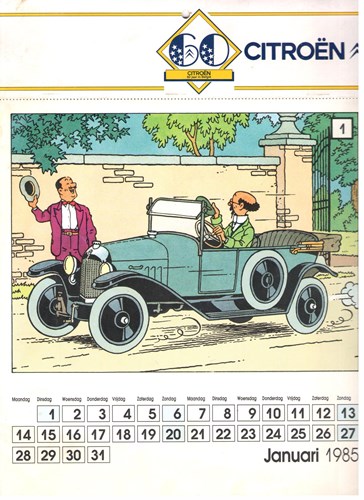 Citroën reclame uitgaven  - Kalender Citroën 60 jaar in België, Softcover (Citroën)