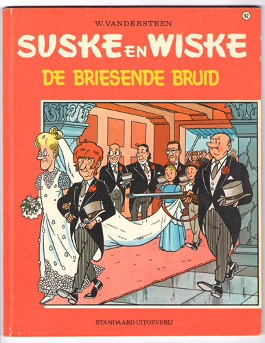 Suske en Wiske 92 - De briesende bruid, Softcover, Eerste druk (1969), Vierkleurenreeks - Softcover (Standaard Uitgeverij)