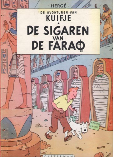 Kuifje 3 - De sigaren van de farao, Hardcover, Eerste druk (1955), Kuifje - Casterman HC linnen rug (Casterman)