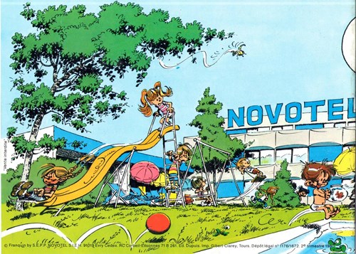 Guust - Reclame  - Gaston - Novotel, Softcover, Eerste druk (1980) (Novotel)