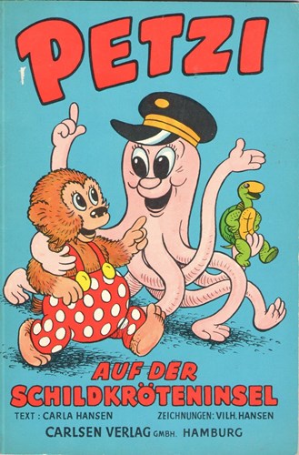 Pol, Pel en Pingo - Duitstalig (Petzi)  - Petzi auf der Schildkröteninsel, Softcover, Eerste druk (1955) (Carlsen)