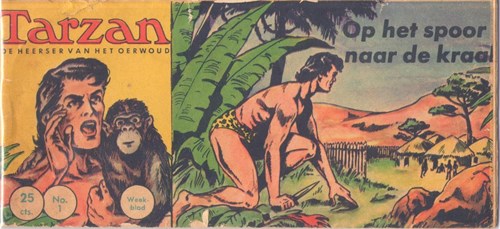 Tarzan - De Heerser van het Oerwoud 1 - Op het spoor naar de kraal, Softcover, Eerste druk (1961) (Metropolis)