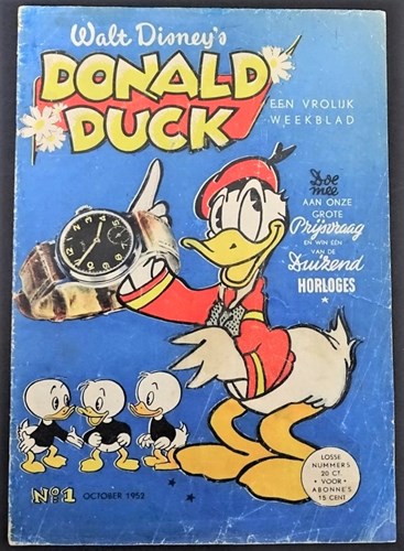 Donald Duck - Een vrolijk weekblad 1952 1 - Jaargang 1952 - deel 1, Softcover, Eerste druk (1952) (De Geïllustreerde Pers)