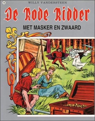 Rode Ridder, de 49 - Met masker en zwaard, Softcover, Eerste druk (1985), Rode Ridder - Gekleurde reeks (Standaard Uitgeverij)
