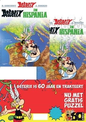 Asterix 14 - Asterix in Hispania, Sc+puzzel, Asterix - 60 jaar - met puzzel (Hachette)