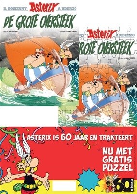 Asterix 22 - De grote oversteek, Sc+puzzel, Asterix - 60 jaar - met puzzel (Hachette)