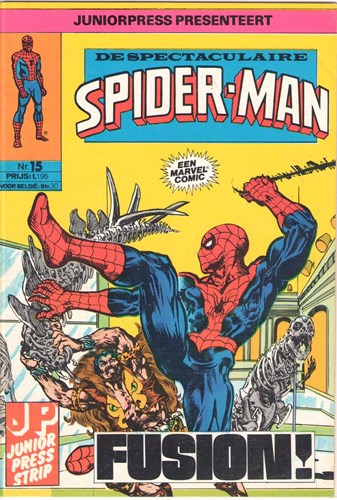 Spider-Man - De Spectaculaire Spiderman 15 - Fusion!, Softcover, Eerste druk (1980) (Junior Press)
