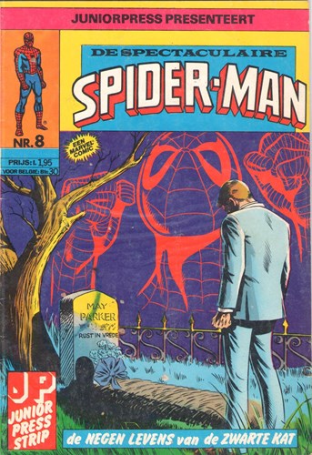 Spektakulaire Spiderman, de 8 - De negen levens van de Zwarte Kat, Softcover, Eerste druk (1980) (Juniorpress)