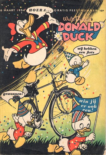 Donald Duck - Een vrolijk weekblad 1954 10 p - Gratis feestnummer, Softcover (De Geïllustreerde Pers)