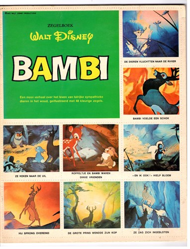 Walt Disney - Diversen  - Bambi - zegelalbum, Plaatjesalbum