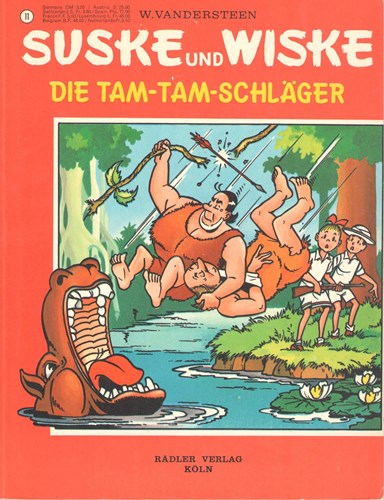 Suske en Wiske - Rädler verlag 11 - Die Tam-Tam Schläger, Softcover, Eerste druk (1973) (Rädler verlag)