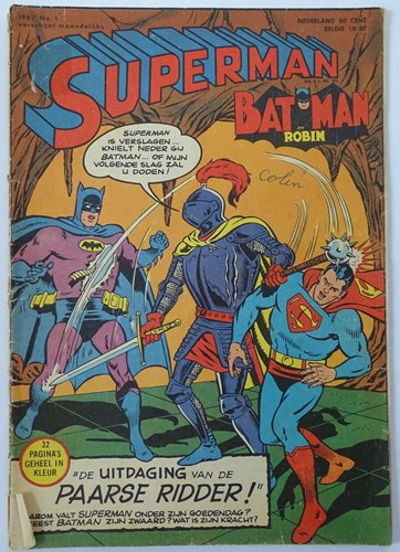 Superman en Batman (1967) 1 - De uitdaging van de paarse ridder, Softcover (Vanderhout & CO)