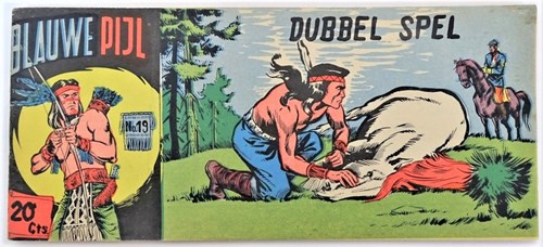 Blauwe Pijl 19 - Dubbel spel, Softcover, Eerste druk (1954) (Walter Lehning)