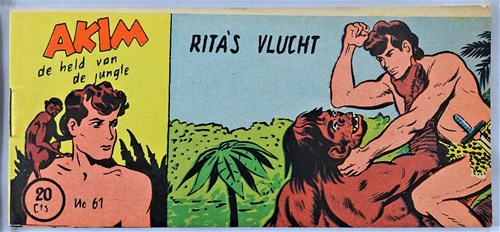 Akim - Held van de jungle, de 61 - Rita's vlucht, Softcover, Eerste druk (1954) (Walter Lehning)