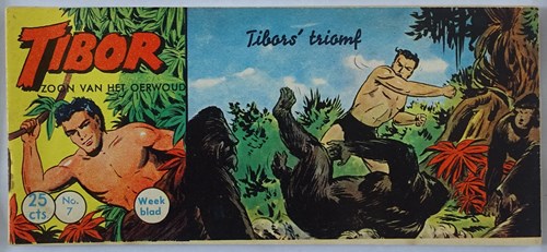 Tibor - Zoon van het Oerwoud 7 - Tibor`s Triomf, Softcover, Eerste druk (1959) (Walter Lehning)