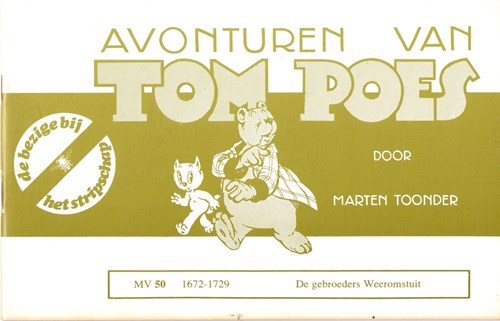 Bommel en Tom Poes - Stripschap serie 50 - De Gebroeders Weeromstuit, Softcover, Eerste druk (1978) (De Bezige Bij)