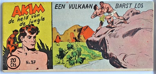Akim - Held van de jungle, de 37 - Een vulkaan barst los, Softcover, Eerste druk (1954) (Walter Lehning)