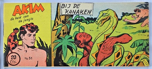 Akim - Held van de jungle, de 51 - Bij de kanaken, Softcover, Eerste druk (1954) (Walter Lehning)