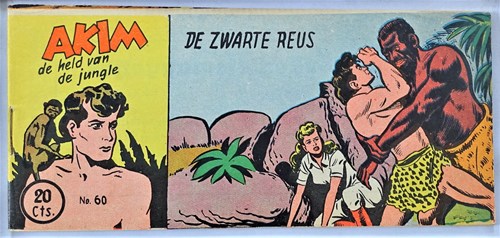 Akim - Held van de jungle, de 60 - De zwarte reus, Softcover, Eerste druk (1954) (Walter Lehning)