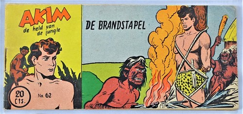 Akim - Held van de jungle, de 62 - De brandstapel, Softcover, Eerste druk (1954) (Walter Lehning)