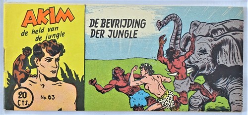 Akim - Held van de jungle, de 63 - De bevrijding der jungle, Softcover, Eerste druk (1954) (Walter Lehning)