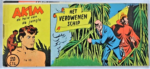 Akim - Held van de jungle, de 68 - Het verdwenen schip, Softcover, Eerste druk (1954) (Walter Lehning)