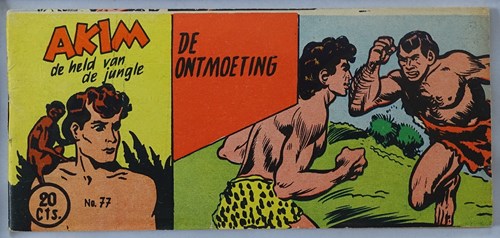 Akim - Held van de jungle, de 77 - De ontmoeting, Softcover, Eerste druk (1954) (Walter Lehning)