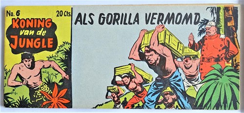Akim - Koning van de Jungle 6 - Als gorilla vermomd, Softcover, Eerste druk (1955) (Walter Lehning)