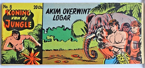 Akim - Koning van de Jungle 8 - Akim overwint Logar, Softcover, Eerste druk (1955) (Walter Lehning)