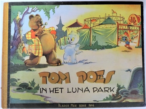 Bommel en Tom Poes - Bladermee Serie 4 - Tom Poes in het luna park, Hardcover, Eerste druk (1946) (D. Blazer & Metz)