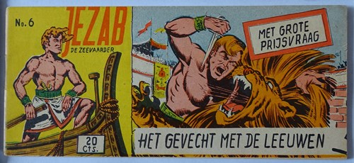 Jezab 6 - Het gevecht met de leeuwen, Softcover, Eerste druk (1954) (Walter Lehning)