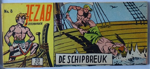 Jezab 8 - De schipbreuk, Softcover, Eerste druk (1954) (Walter Lehning)